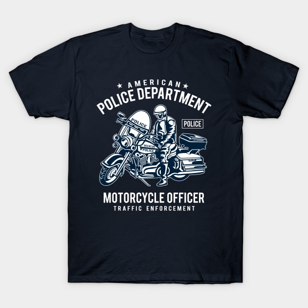 American Police Department T-Shirt by lionkingdesign